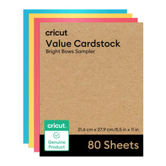 Value Cardstock, Bright Bows Sampler - 8.5 in x 11 in (80 ct)