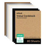 Value Cardstock, Neutrals Sampler - 8.5 in x 11 in (80 ct)