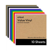 Cricut® Value Vinyl, Rainbow Sampler - 12 in x 12 in (10 ct)