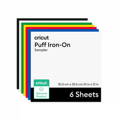 Cricut® Puff Iron-On, Classics Sampler - 12 in x 12 in (6 ct)