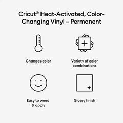 Heat-Activated, Color-Changing Vinyl – Permanent, Magenta - Light Pink