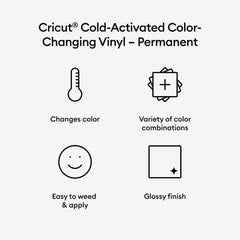 Cold-Activated, Color-Changing Vinyl – Permanent, Turquoise - Purple