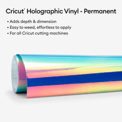 Holographic Vinyl – Permanent (15 ft), Blue