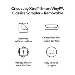 Cricut Joy Xtra™ Smart Vinyl™ – Removable Sampler, Classics (3 ct)