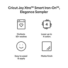 Cricut Joy Xtra™ Smart Iron-On™ Sampler, Elegance (3 ct)