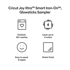Cricut Joy Xtra™ Smart Iron-On™ Sampler, Glow Sticks (3 ct)
