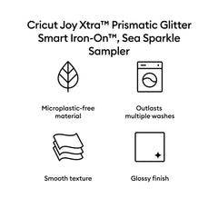 Cricut Joy Xtra™ Prismatic Glitter Smart Iron-On™, Sea Sparkle Sampler (3 ct)