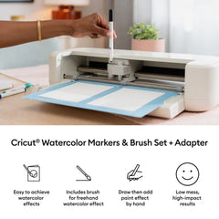 Cricut® Watercolor Marker & Brush Set (9 ct) + Adapter