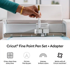 Cricut® Fine Point Pens 0.4 mm, Classic Sampler (3 ct) + Adapter