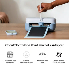 Cricut® Extra Fine Point Pen Set, 0.3mm (3 ct) + Adapter