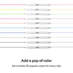 Cricut® Dual-Sided Markers, Ultimate Set (20 ct) + Adapter