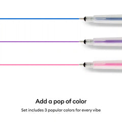 Cricut® Gel Pens 1.0 mm, Peacock Sampler (3 ct) + Adapter