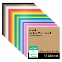 Cricut® Value Cardstock, Rainbow Sampler - 12 in x 12 in (75 ct)