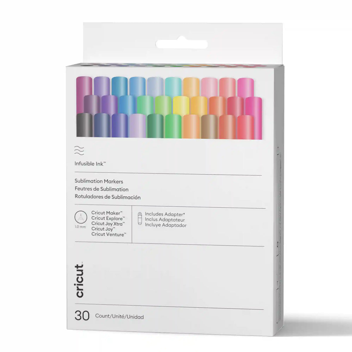 Cricut® Infusible Ink™ Markers 1.0 mm, Ultimate Sampler (30 ct) + Adapter