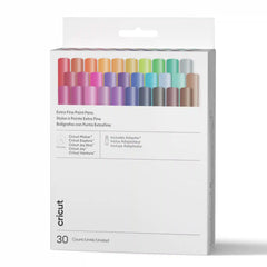 Cricut® Extra Fine Point Pens 0.3 mm, Ultimate Sampler (30 ct) + Adapter