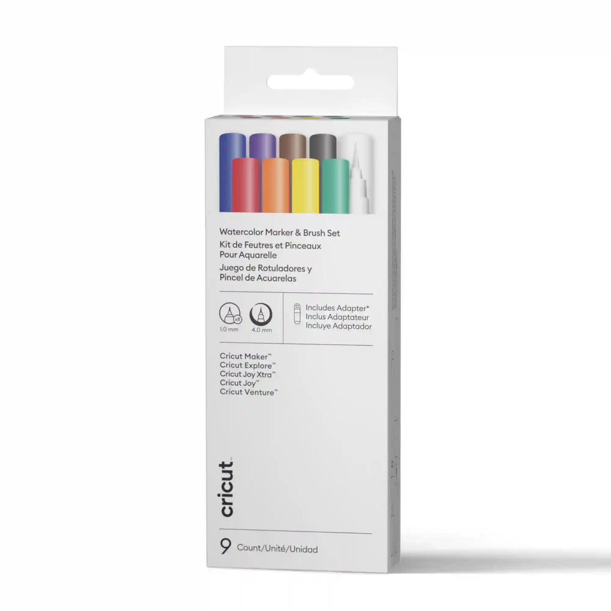 Cricut® Watercolor Marker & Brush Set (9 ct) + Adapter