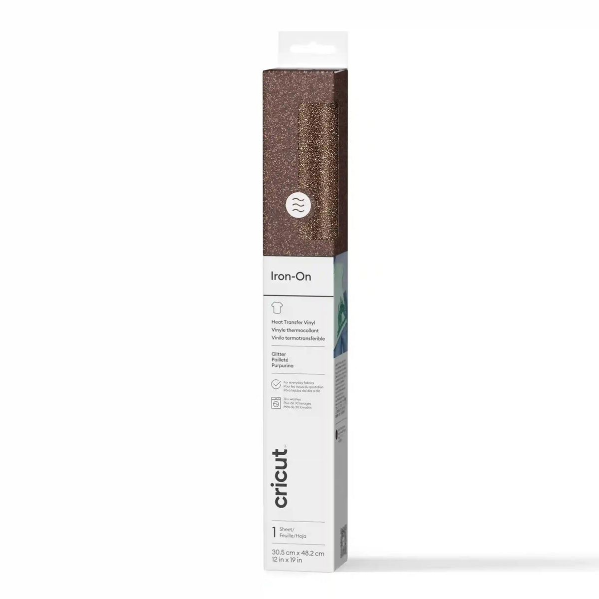 Glitter Iron-On, Brown