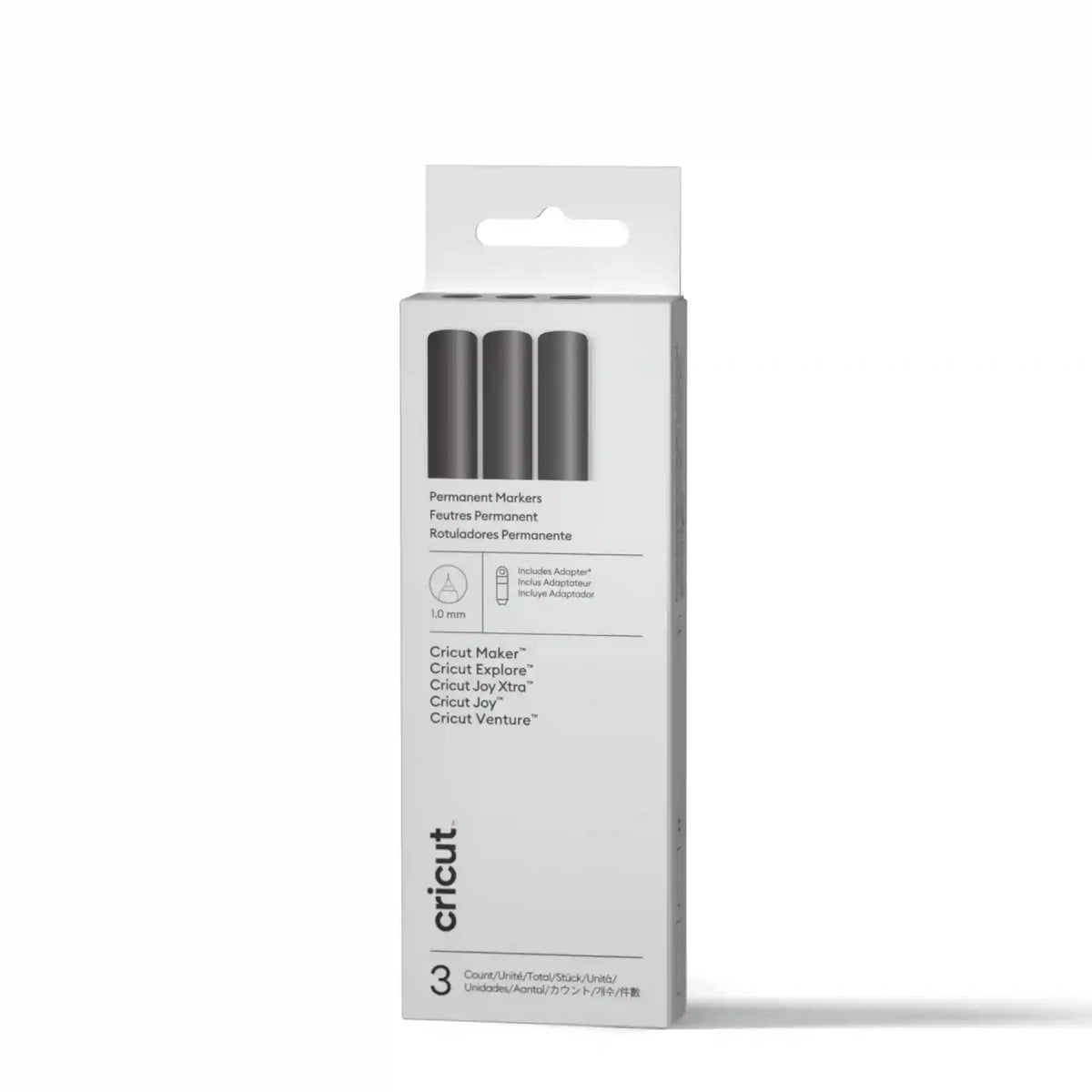 Cricut® Permanent Markers 1.0 mm, Black (3 ct) + Adapter
