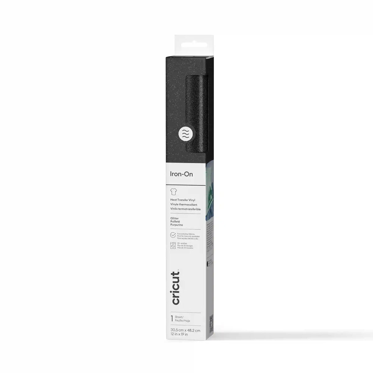 Glitter Iron-On, Black