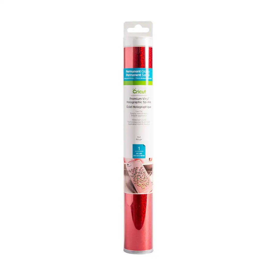 Premium Vinyl™ Holographic Sparkle - Permanent, Red