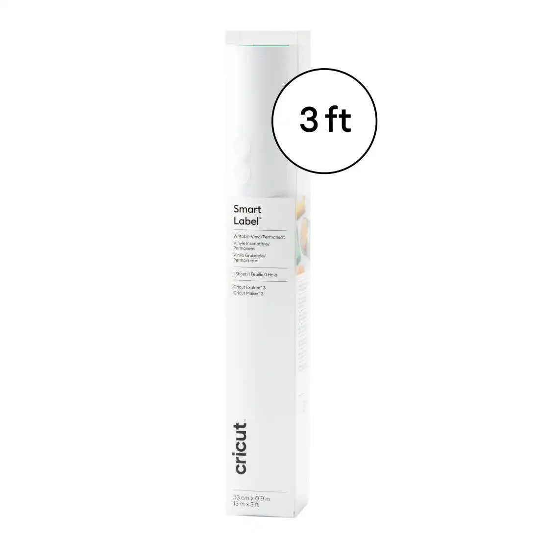 Smart Label™ Writable Vinyl – Permanent, White (3 ft)