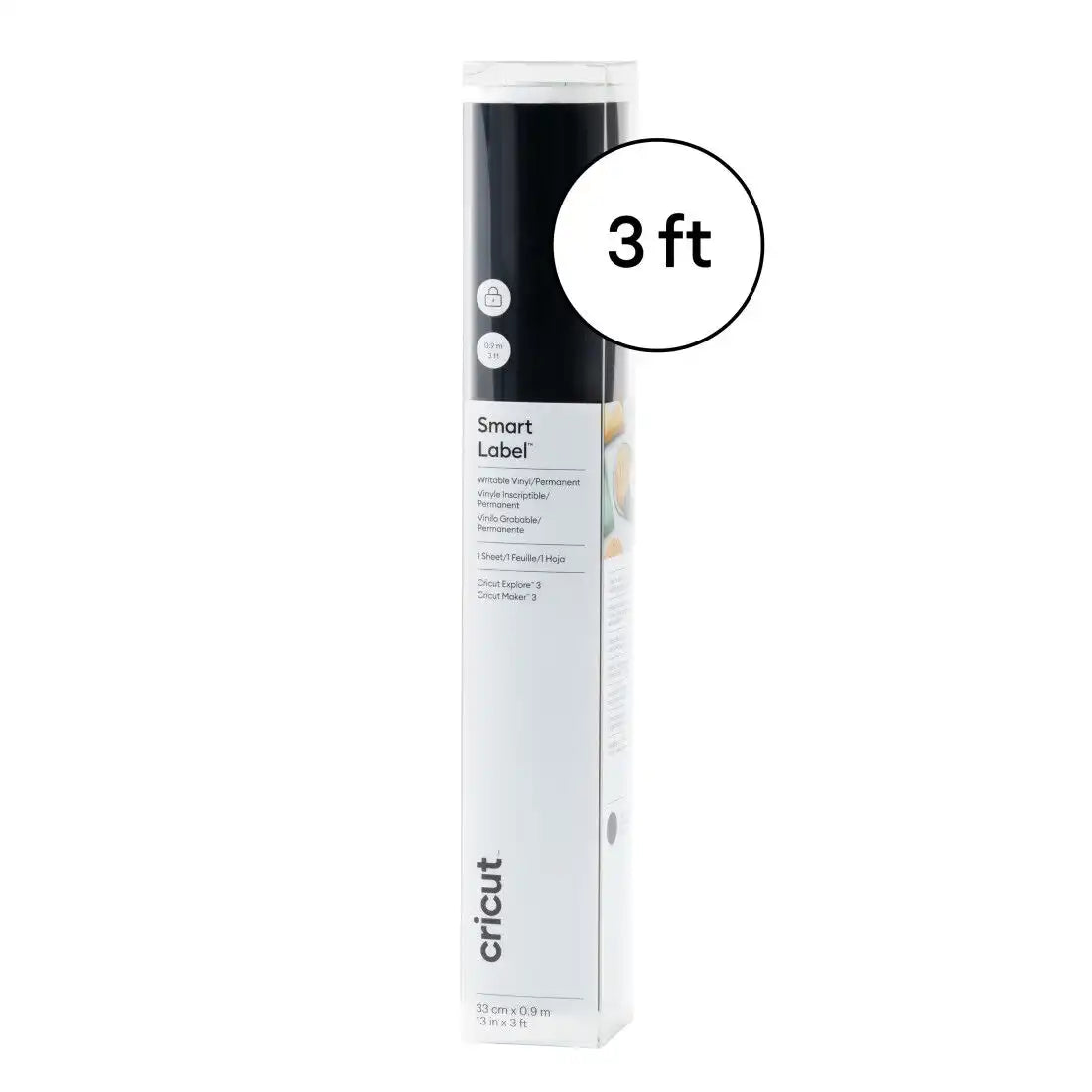 Smart Label™ Writable Vinyl – Permanent, Black (3 ft)