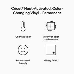 Heat-Activated, Color-Changing Vinyl – Permanent, Turquoise - Light Blue