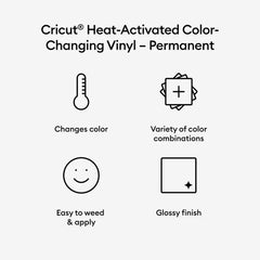 Heat-Activated, Color-Changing Vinyl – Permanent, Purple - Turquoise