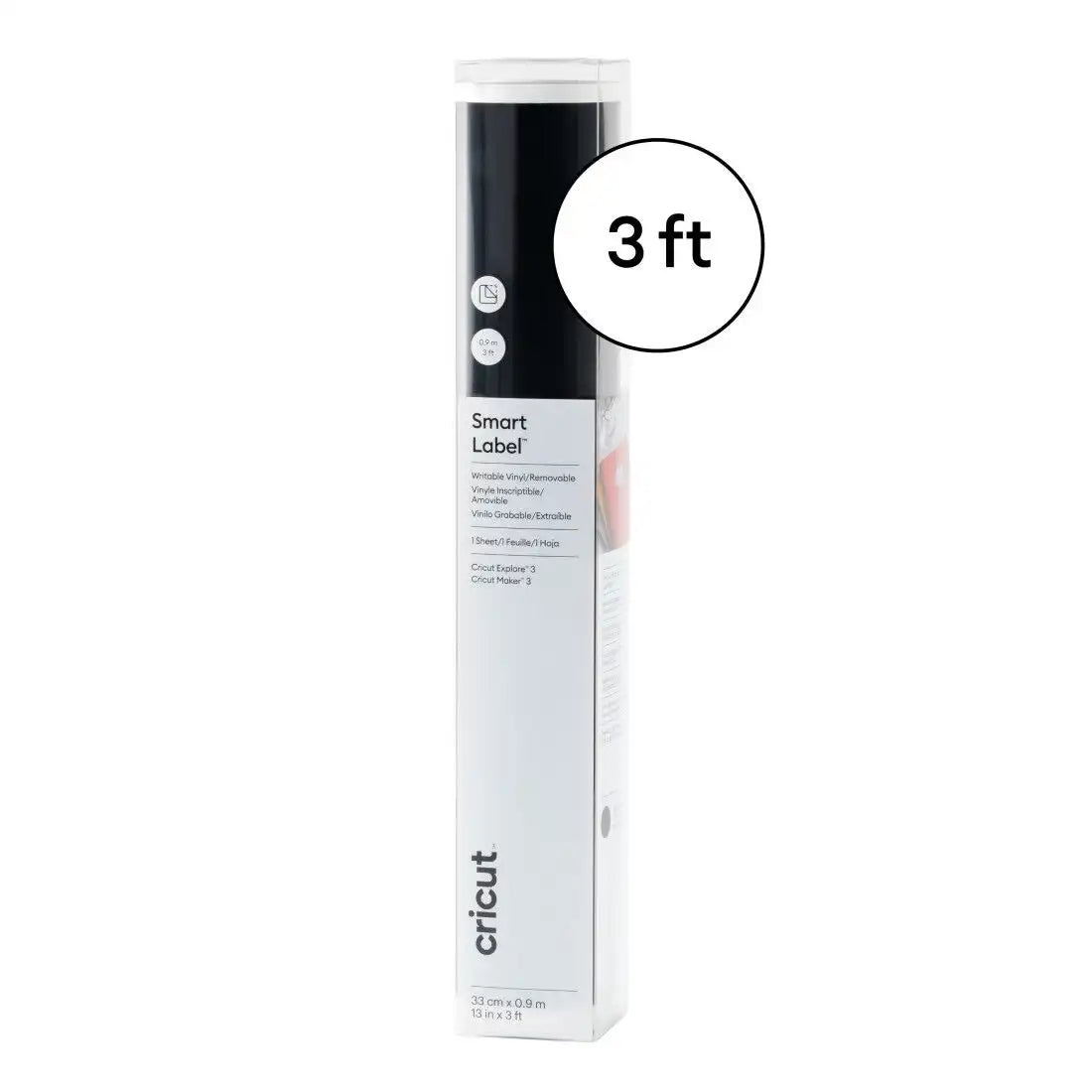 Smart Label™ Writable Vinyl – Removable, Black (3 ft)