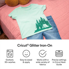 Glitter Iron-On, Black