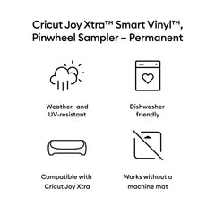 Cricut Joy Xtra™ Smart Vinyl™ – Permanent Sampler, Pinwheel (3 ct)