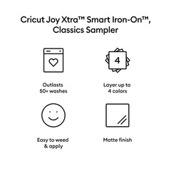 Cricut Joy Xtra™ Smart Iron-On™ Sampler, Classics (3 ct)