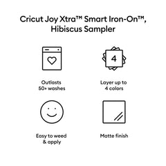Cricut Joy Xtra™ Smart Iron-On™ Sampler, Hibiscus (3 ct)