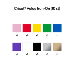 Value Iron-On, Rainbow Sampler - 12 in x 3 ft (10 ct)