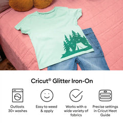 Glitter Iron-On, Jade