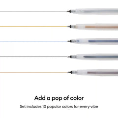 Cricut® Glitter Gel Pens 0.8 mm, Rainbow Sampler (10 ct) + Adapter