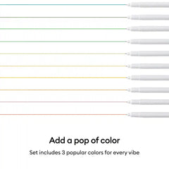 Cricut® Fine Point Pens 0.4 mm, Classic Sampler (3 ct) + Adapter