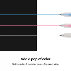 Cricut Acrylic Gel Pens, 1.0 mm (3 ct) + Adapter